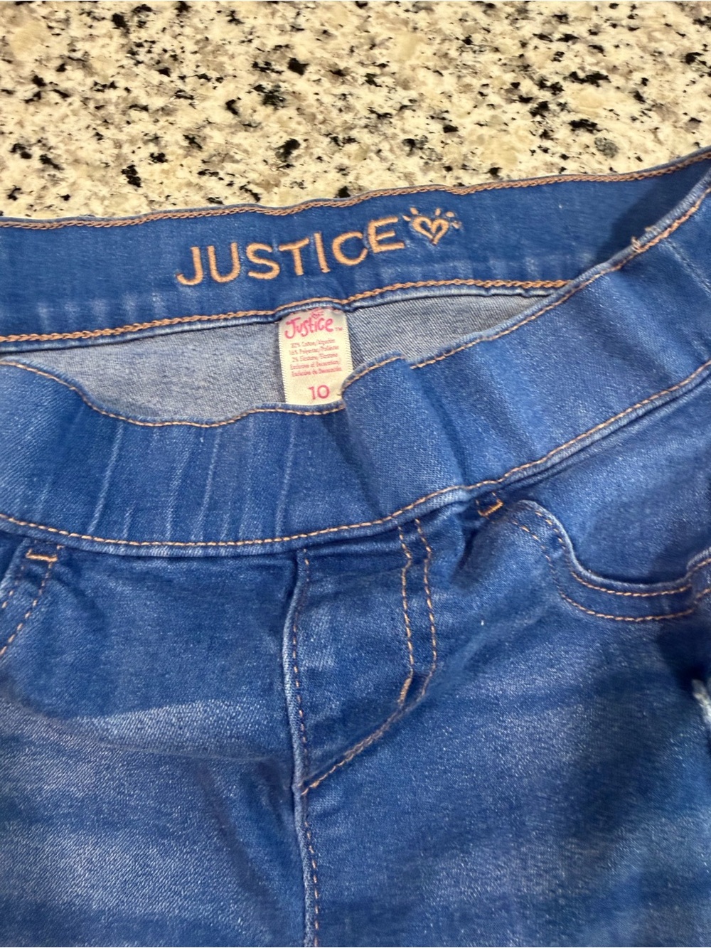 Justice Girls Blue Stretch Denim Jeans